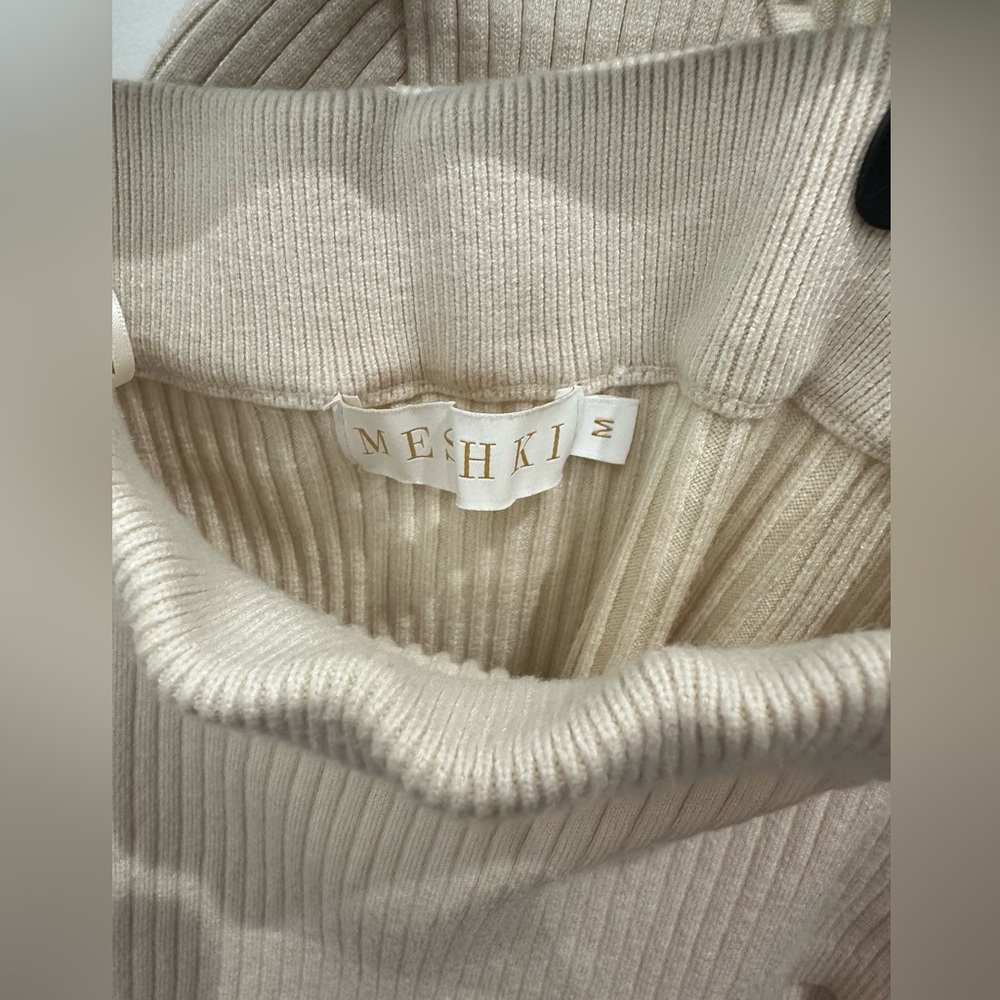Meshki Cream Ribbed Knit Ensemble - Picture 3 of 3